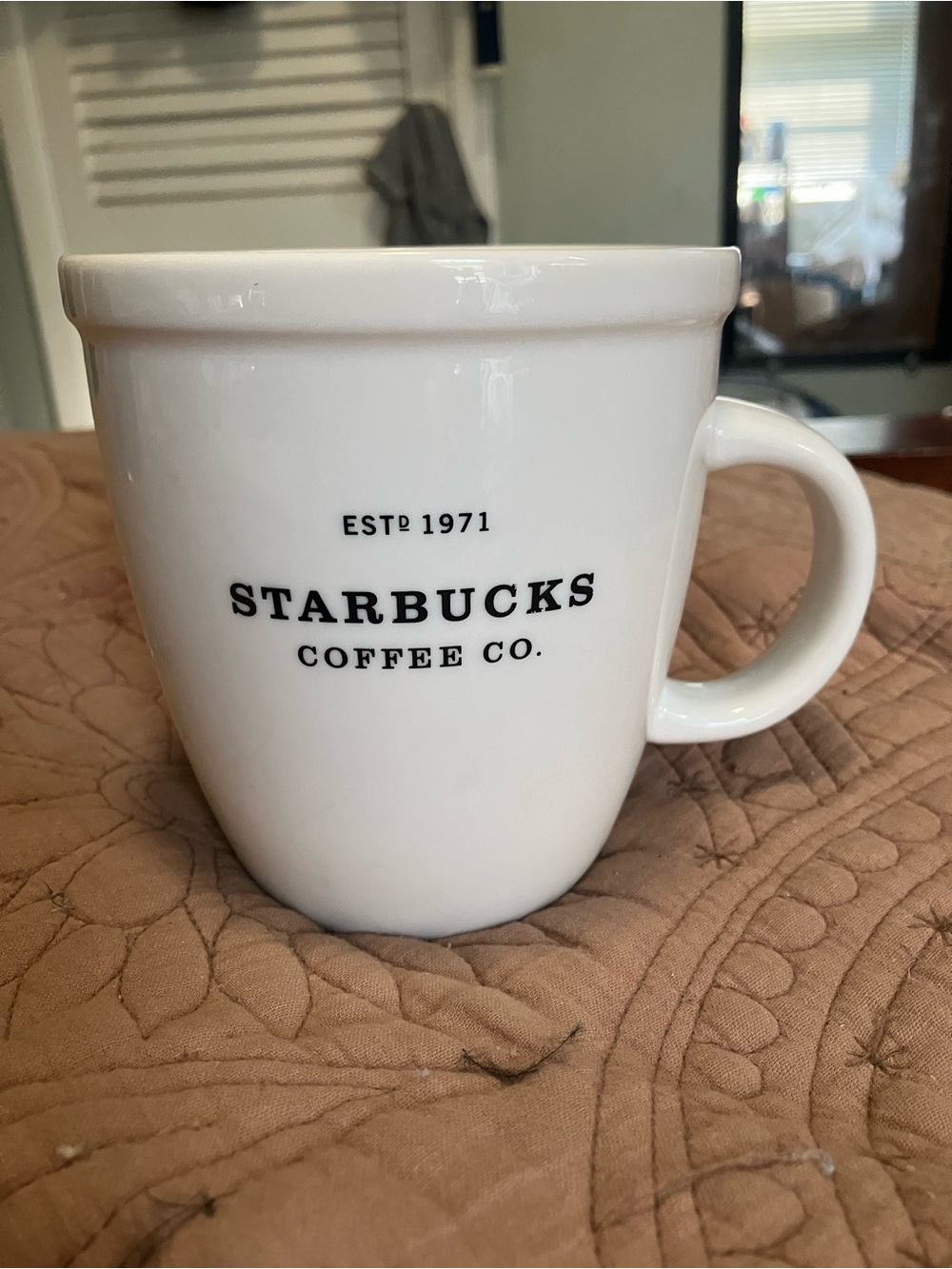 Starbucks Barista White Ceramic Mug with Black Logo Text